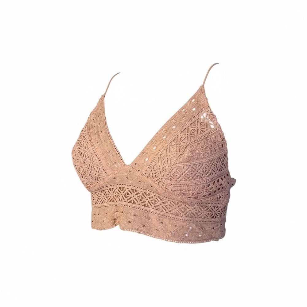 Free People One Crochet Lace Bralette Top see measurements for size